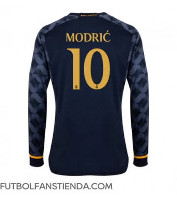 Real Madrid Luka Modric #10 Segunda Equipación 2023-24 Manga Larga